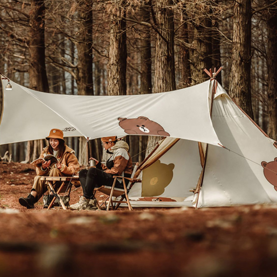 Line Friends 联名帐篷 加厚防风防雨
